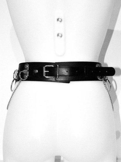 Bondage Belt with Link and Chain Detail