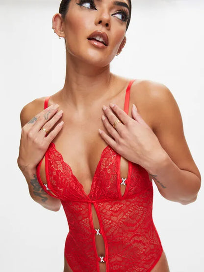 Diamond Kiss Crotchless Body Red From Ann Summers, Image 1