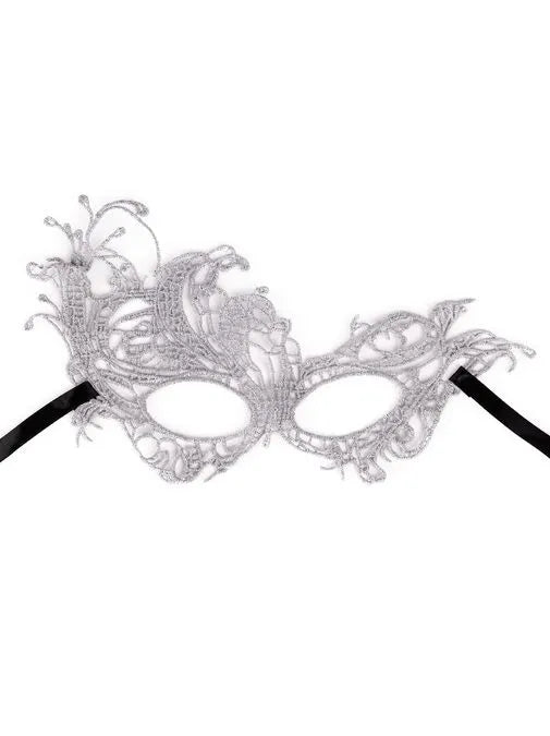 Guipure Lace Mask Silver