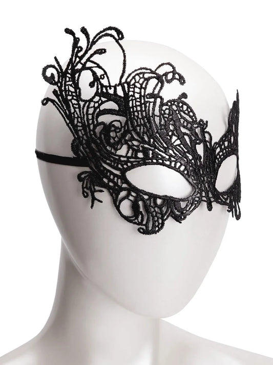 Guipure Lace Mask Black