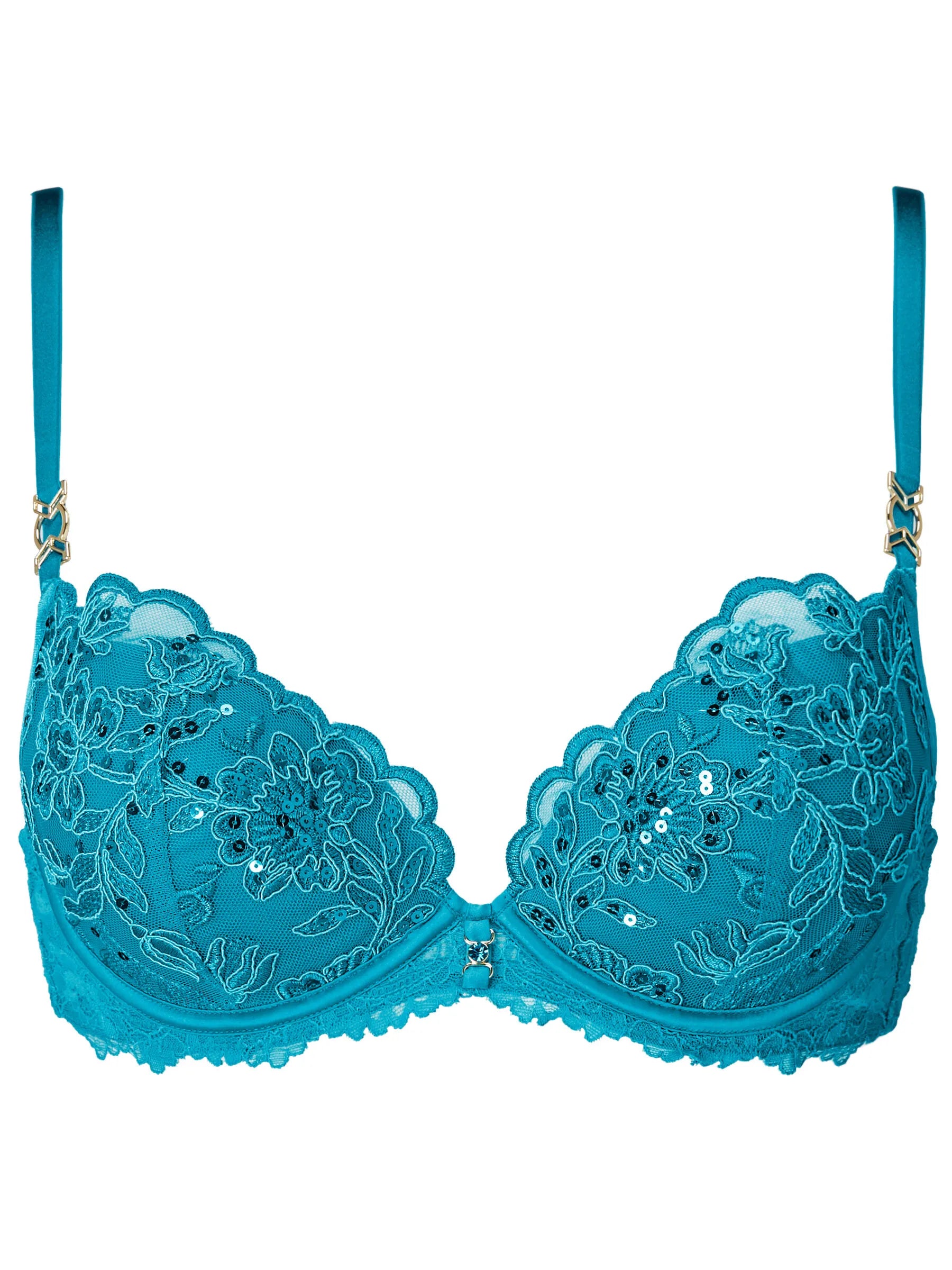 Icon Padded Plunge Bra Teal From Ann Summers, Image 03