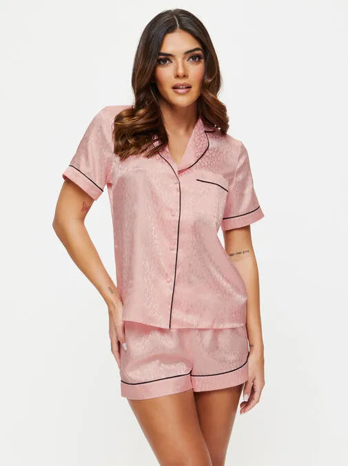 Signature Satin Revere Pj Set Pale Pink From Ann Summers, Image 0