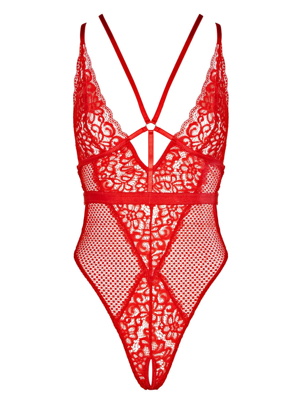 The Obsession Crotchless Body Red