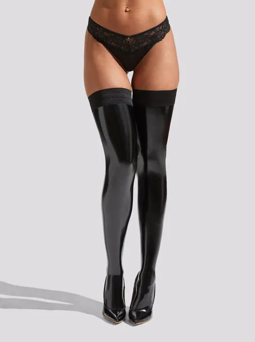 Wet Look Hold Ups Black From Ann Summers, Image 0