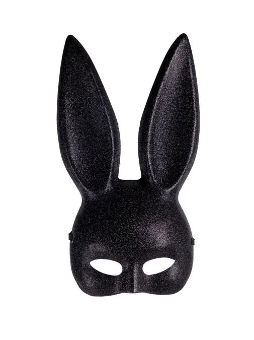 Bunny Mask Black Glitter