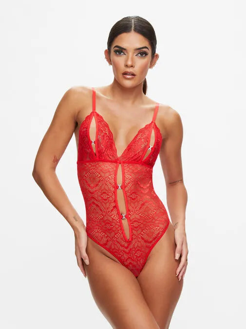 Diamond Kiss Crotchless Body Red From Ann Summers, Image 0