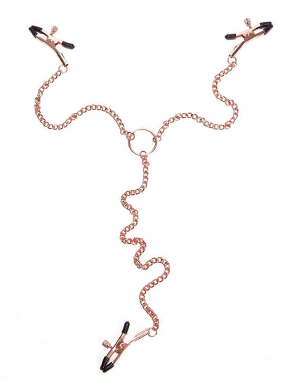 Rose Gold Nipple and Clit Chain