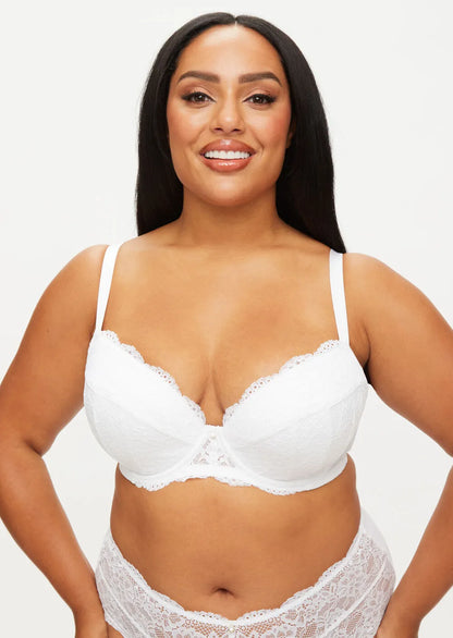 Sexy Lace Planet Padded Plunge Bra White  From Ann Summers, Image 0