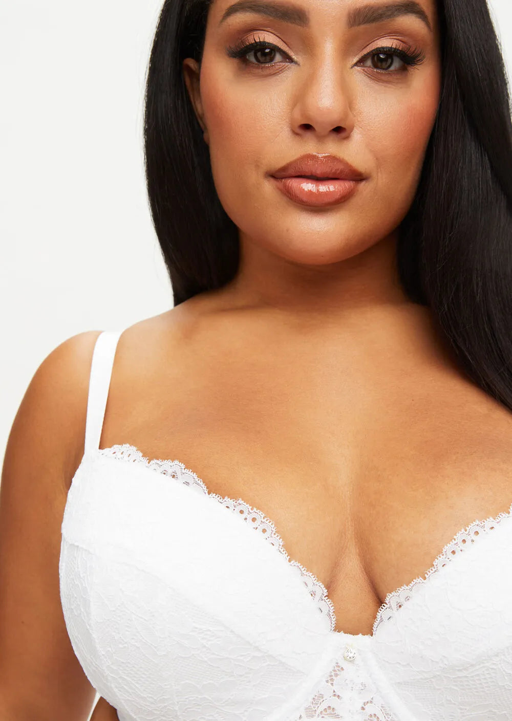 Sexy Lace Planet Padded Plunge Bra White  From Ann Summers, Image 1